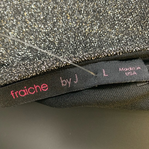 Fraiche Deep V Neck Sleeveless Shimmer Cocktail Party Swing Dress Women's Large - Picture 9 of 14